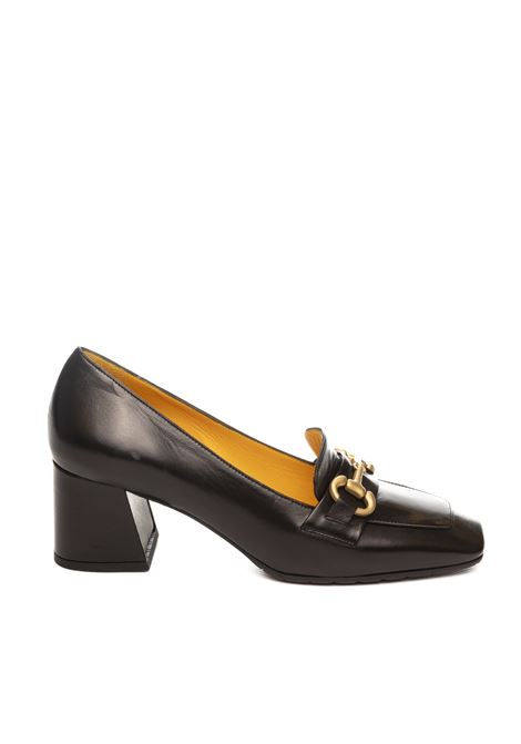 Dark brown leather loafer MARA BINI | T241SETA-NERO